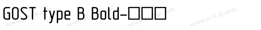 GOST type B Bold字体转换
